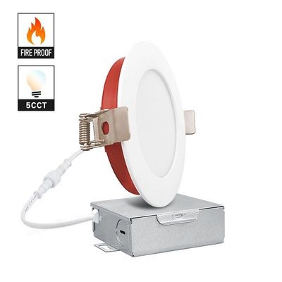 Recessed Fire Resistant Downlights , COB 5CCT CRI 90 10w LED Downlights