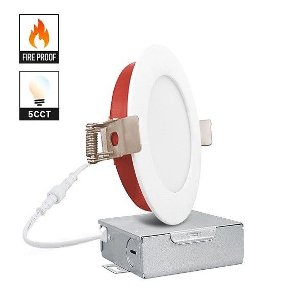 Recessed Fire Resistant Downlights , COB 5CCT CRI 90 10w LED Downlights